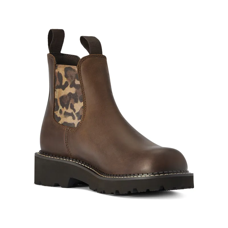 Ariat Ladies Fatbaby Twin Gore Western Boot - Distressed Tan-2