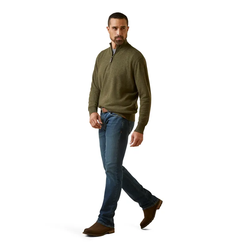 Ariat Mens Bolinas 1/4 Zip Sweatshirt - Earth-3