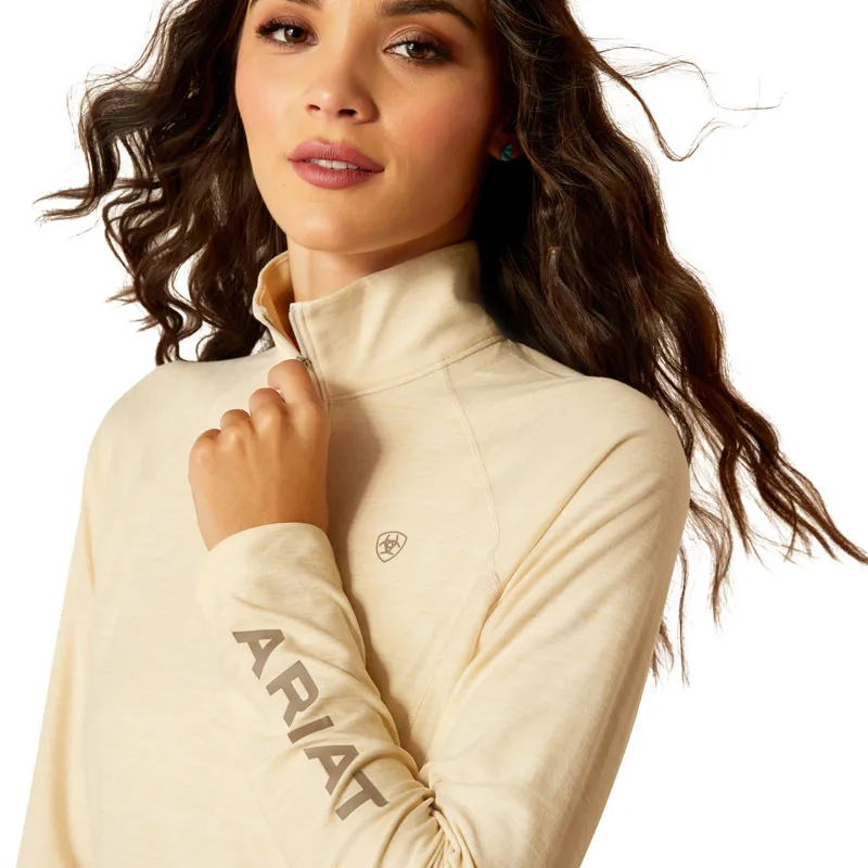 Ariat Ladies Laguna 2.0 1/4 Zip Top - Summer Sand-1
