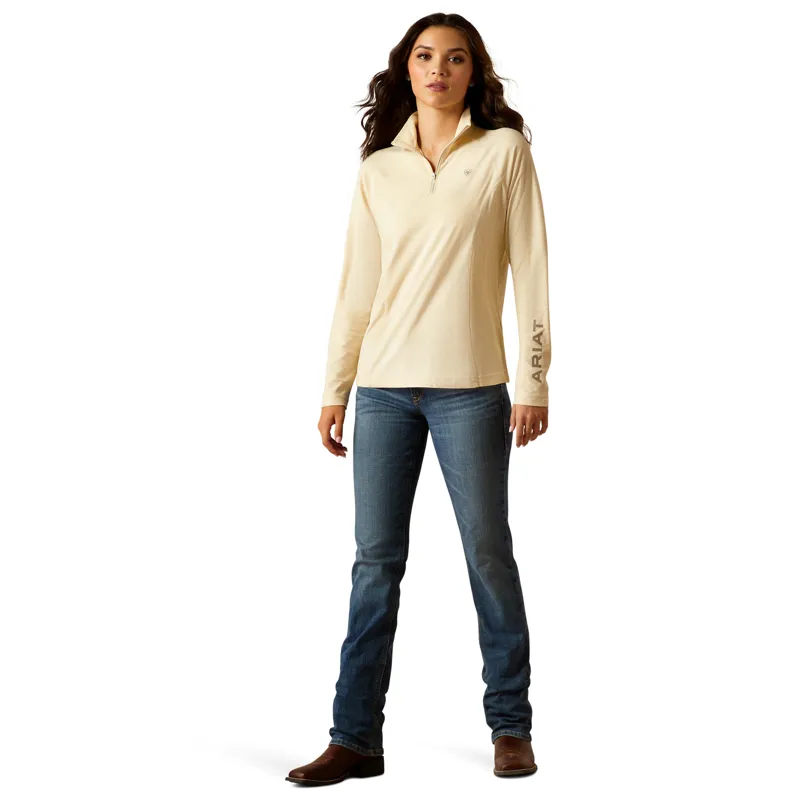 Ariat Ladies Laguna 2.0 1/4 Zip Top - Summer Sand-3