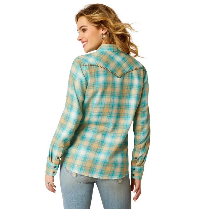 Ariat Ladies Roping Plaid Shirt - Breeze Plaid-1
