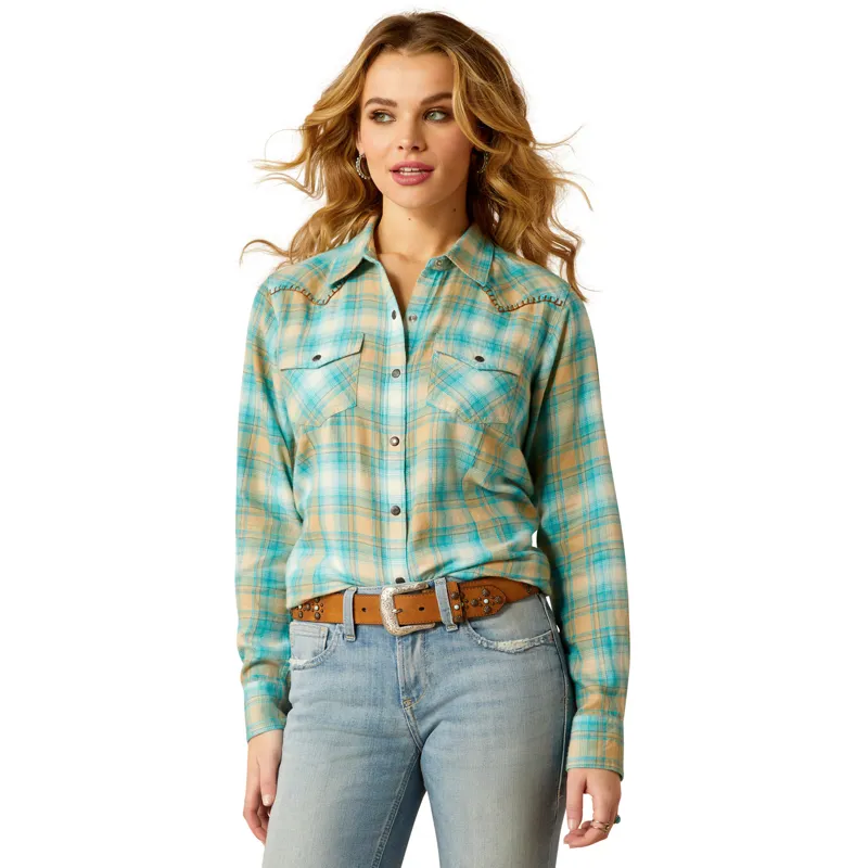 Ariat Ladies Roping Plaid Shirt - Breeze Plaid