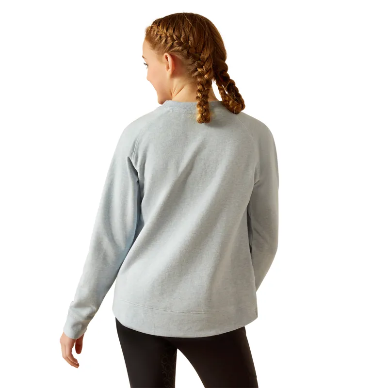 Ariat Youth Benicia Sweatshirt - Cerulean Heather-2