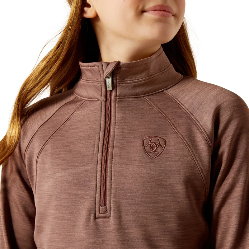 Ariat Youth Tek Team 1/2 Zip Sweatshirt - Twilight Mauve-2