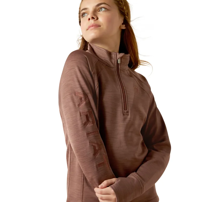 Ariat Youth Tek Team 1/2 Zip Sweatshirt - Twilight Mauve-3