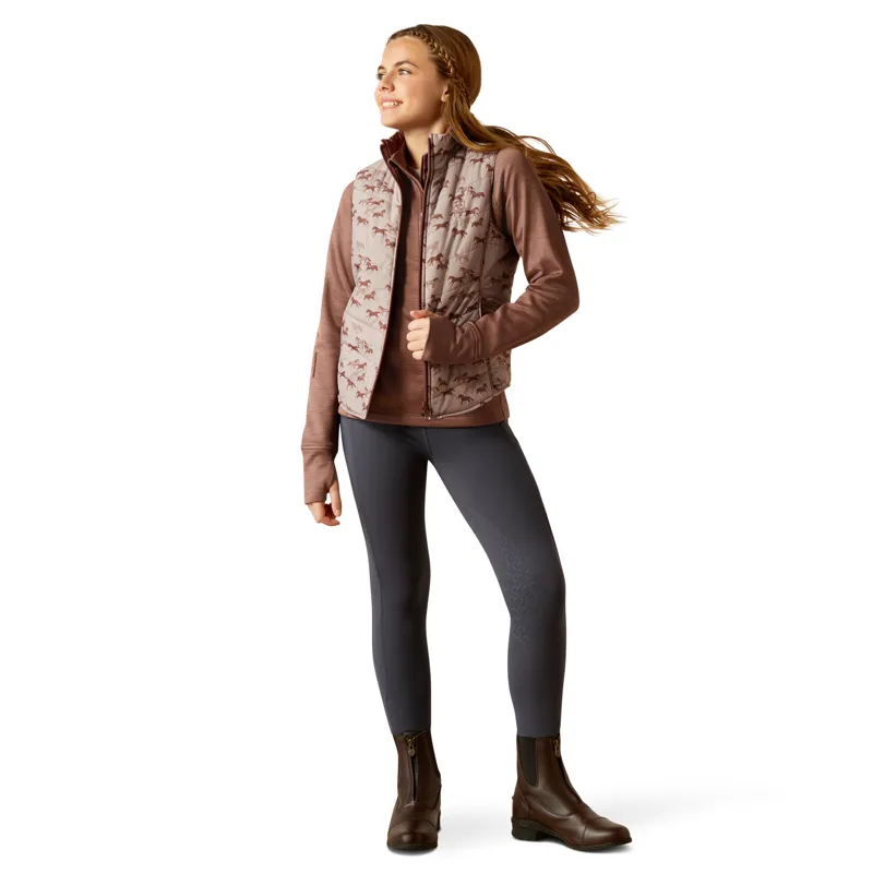 Ariat Youth Bella Insulated Reversible Vest - Scattering Horses-3