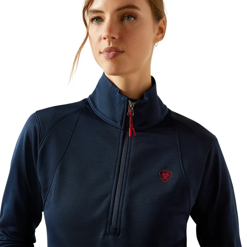 Ariat Ladies Team EQ 1/2 Zip Pullover - Navy-1