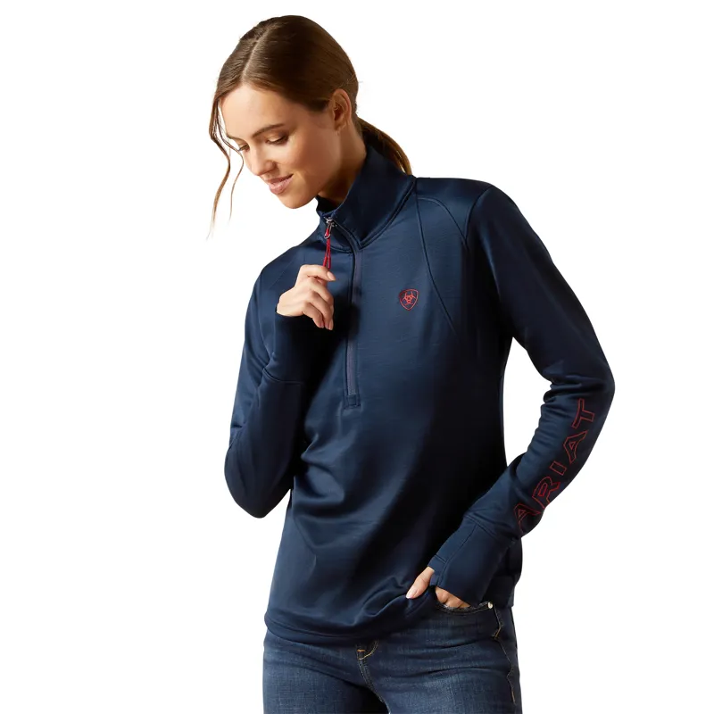 Ariat Ladies Team EQ 1/2 Zip Pullover - Navy