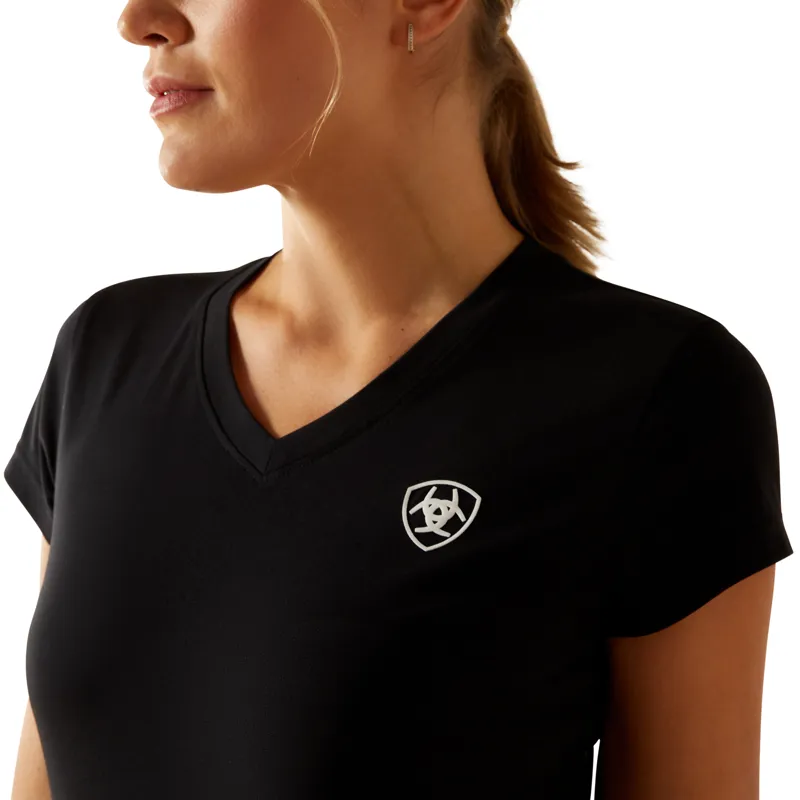 Ariat Ladies BV Logo Short Sleeve T-Shirt - Black-1
