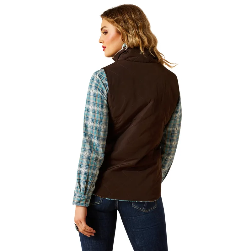 Ariat Ladies Dilon 2.0 Insulated Reversible Vest - Mole-1