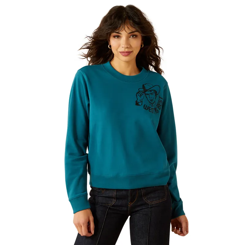 Ariat Ladies Essential Sendero West Is Best Sweatshirt - Dragonfly