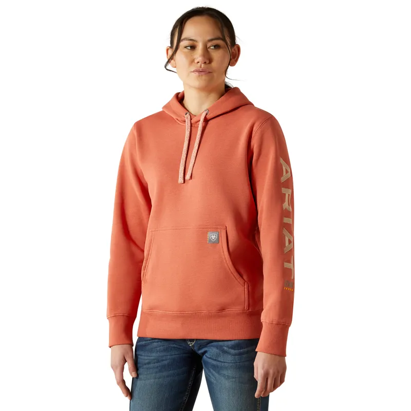 Ariat Ladies Rebar Graphic Hoodie - Aragon Heather/Cameo