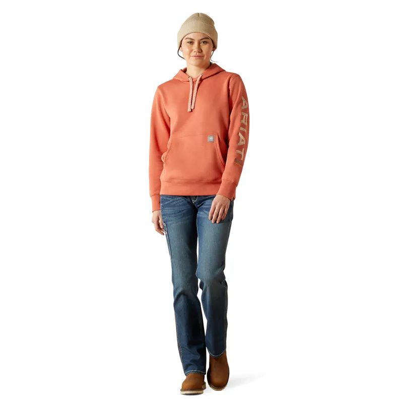 Ariat Ladies Rebar Graphic Hoodie - Aragon Heather/Cameo-4