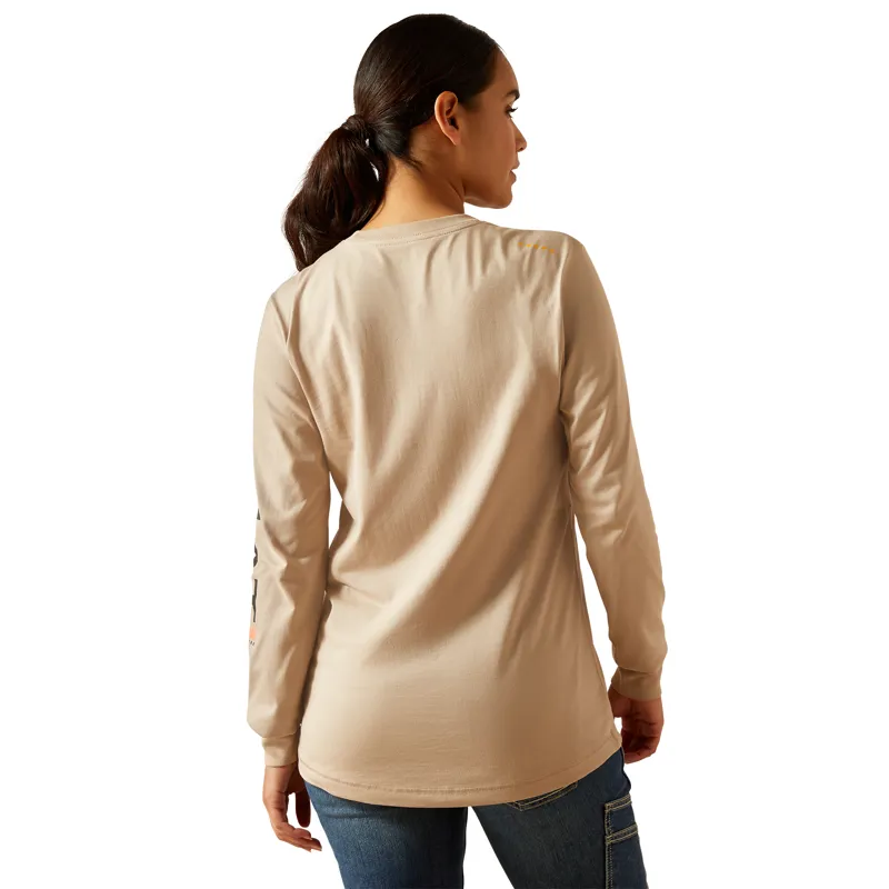 Ariat Ladies Rebar Workman Logo Long Sleeved T-Shirt - String-1