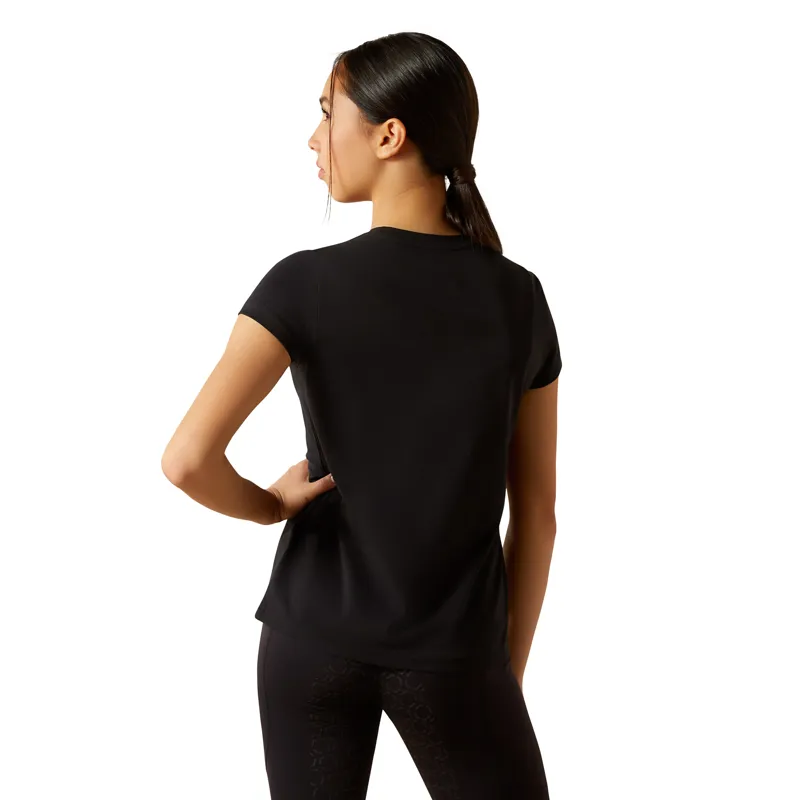 Ariat Girls Ritzy Logo Short Sleeve T-shirt - Black-2