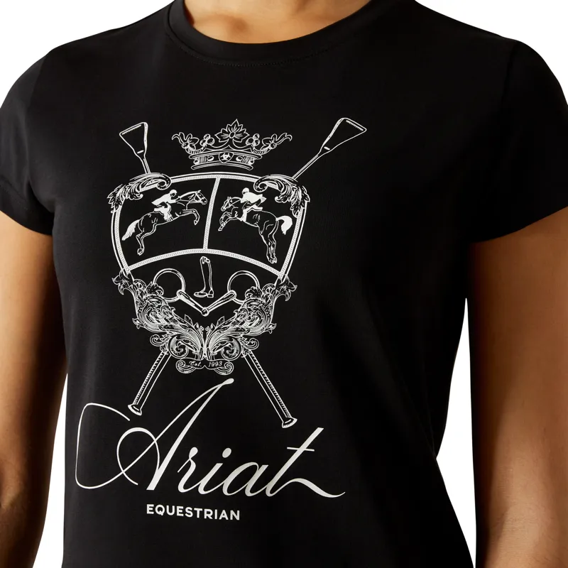 Ariat Girls Ritzy Logo Short Sleeve T-shirt - Black-1