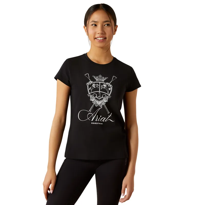 Ariat Girls Ritzy Logo Short Sleeve T-shirt - Black