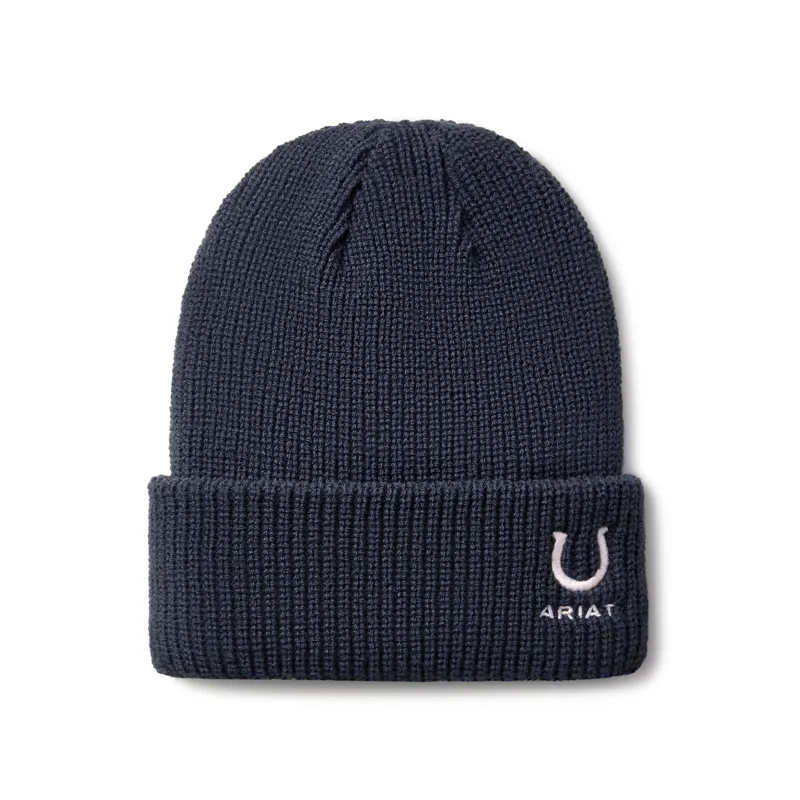 Ariat Kids Horse Shoe Beanie - Navy