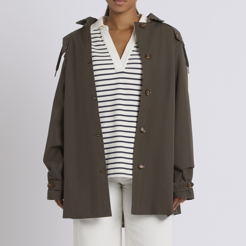 Joules Ladies Rainmore Coat - Green-1