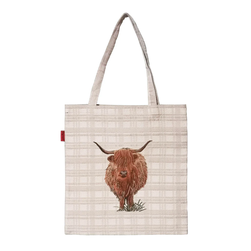 Signare Tapestry Highland Cow Flat Bag