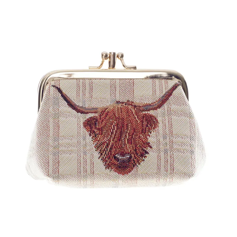 Signare Tapestry Highland Cow Frame Purse