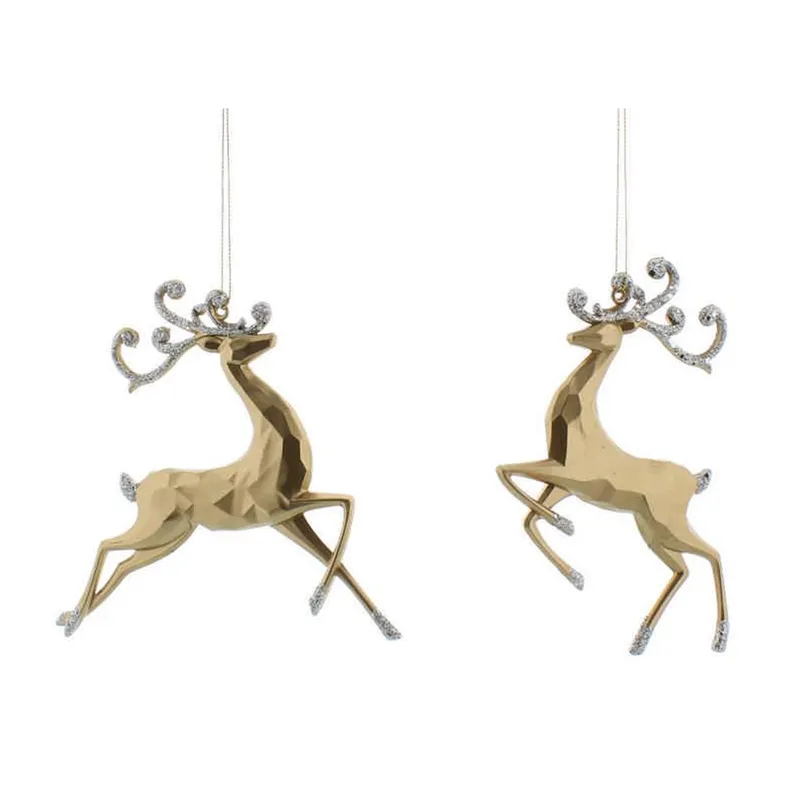 Festive Gold Reindeer Hanger