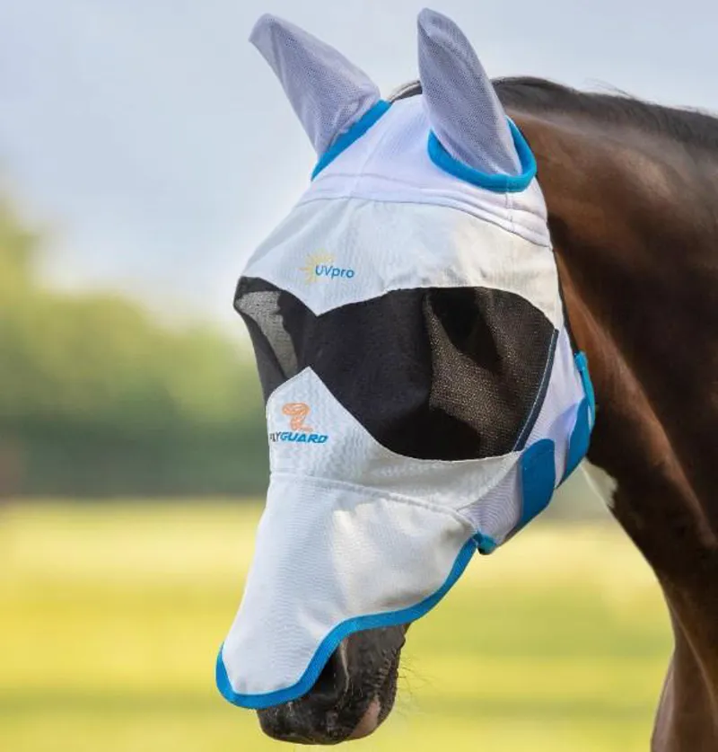FlyGuard Pro Sun Shade Fly Mask - White