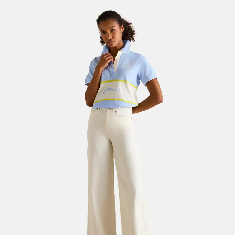 Joules Ladies Beaufort Polo Shirt - Blue-3