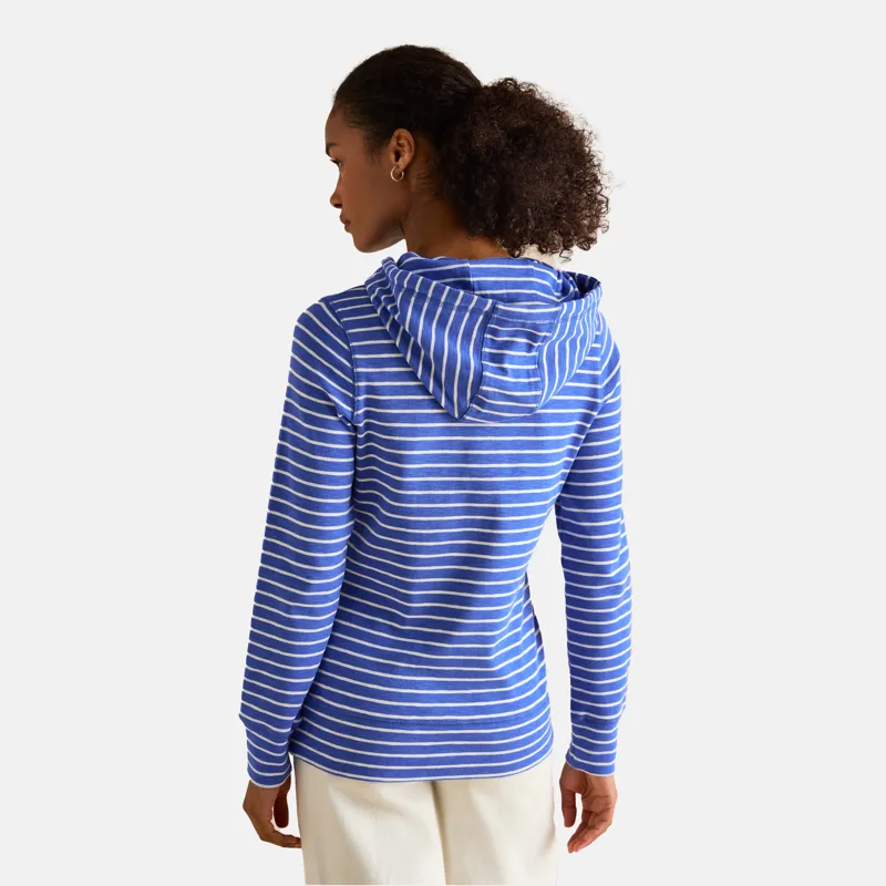 Joules Ladies Marlston Hoodie - Blue Stripe-1