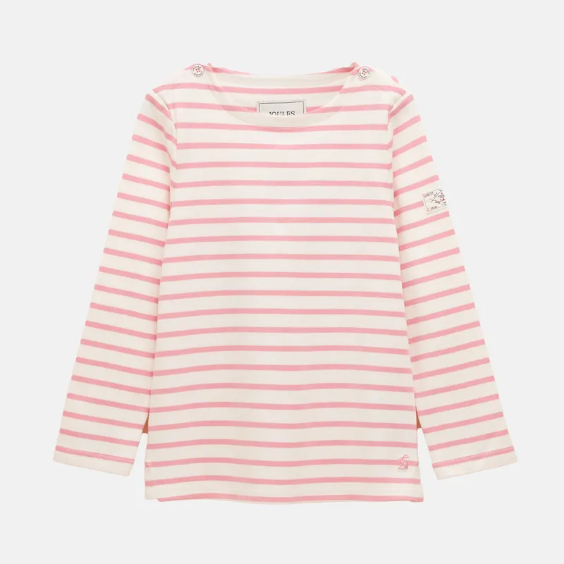 Joules Girls Harbour Long Sleeved Top - Pink