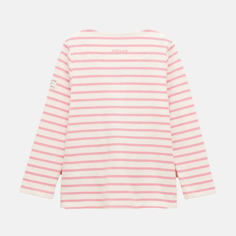Joules Girls Harbour Long Sleeved Top - Pink-1