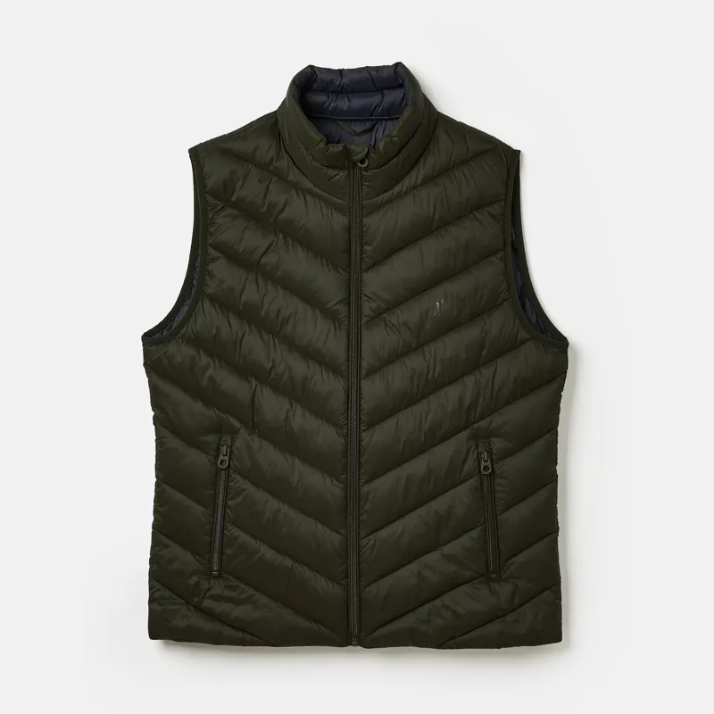 Joules Mens Garrett Showerproof Padded Gilet - Green