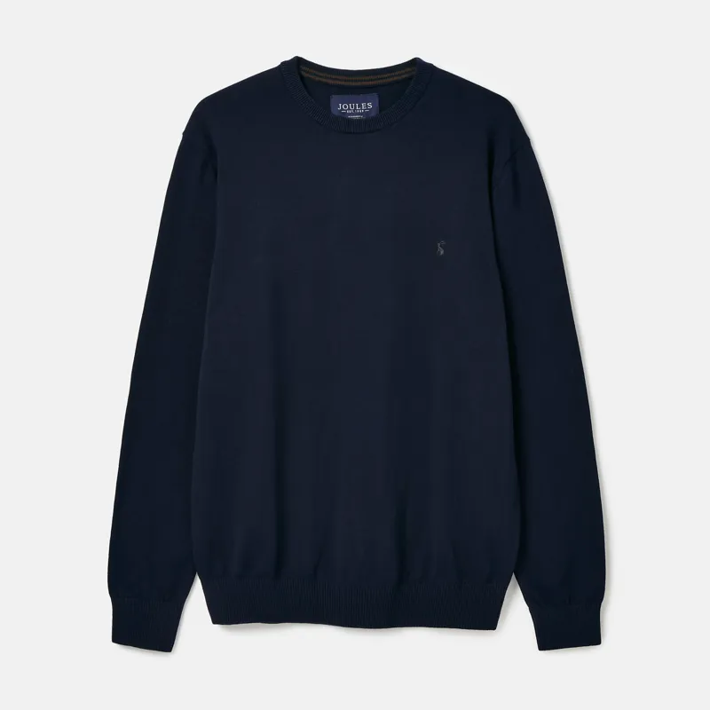 Joules Mens Hillside Crew Neck Knitted Jumper - Navy