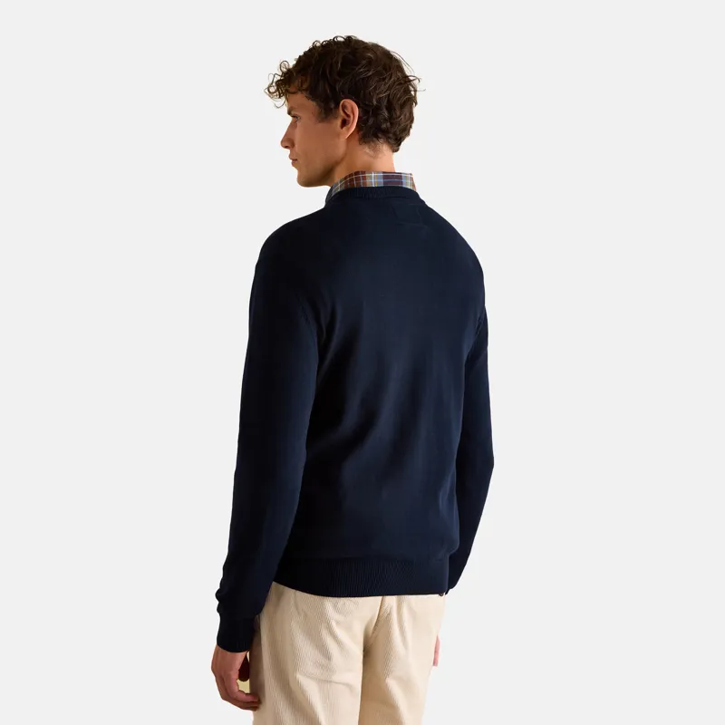 Joules Mens Hillside Crew Neck Knitted Jumper - Navy-2