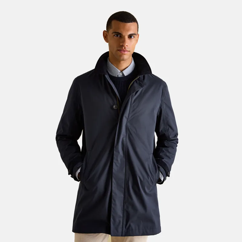 Joules Mens Sandford Waterproof Raincoat - Navy-1