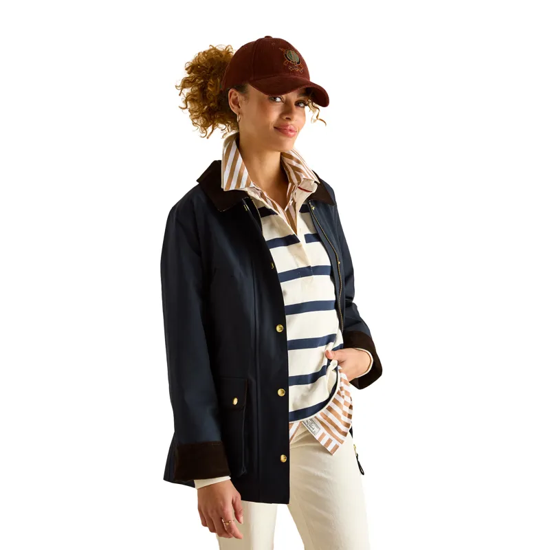 Joules Ladies Katherine Waterproof Heritage Coat - Navy-2