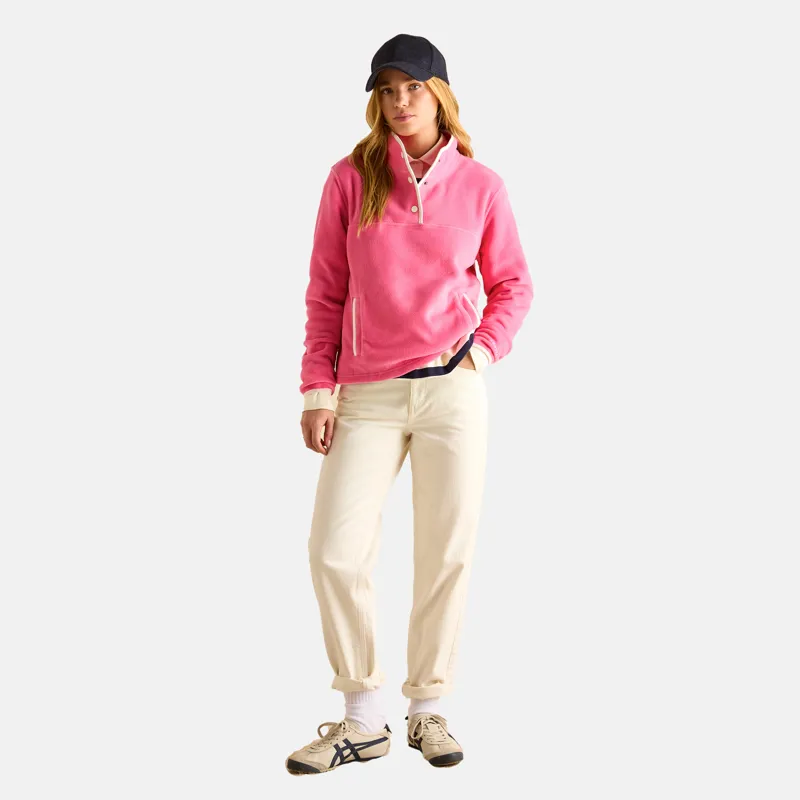 Joules Ladies Lulworth Funnel Neck Fleece - Pink-3