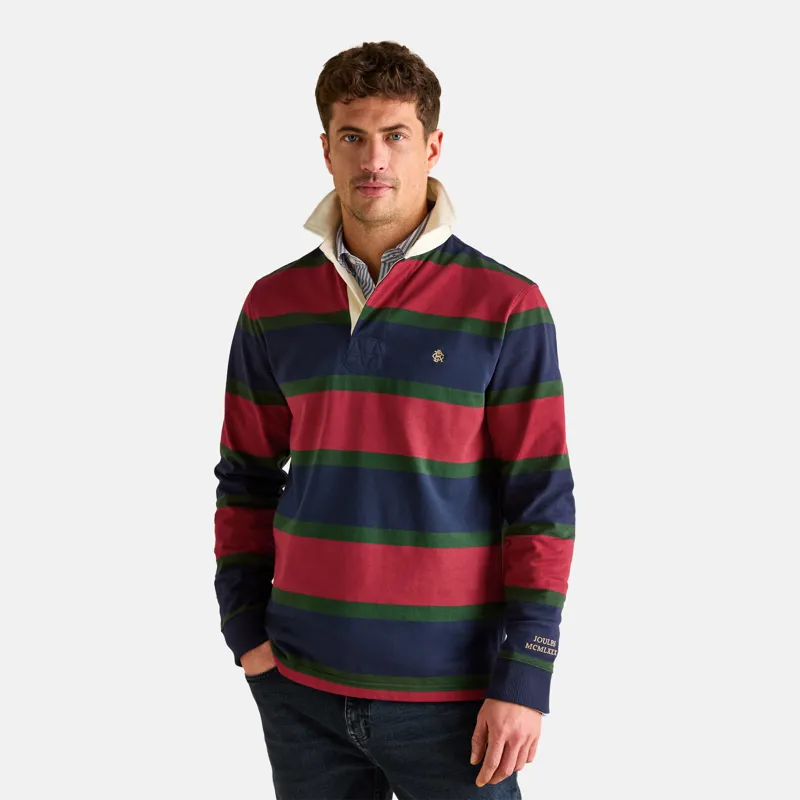Joules Mens Onside Rugby Shirt - Red/Navy
