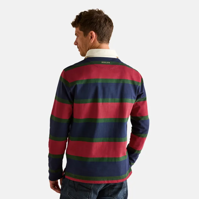 Joules Mens Onside Rugby Shirt - Red/Navy-1