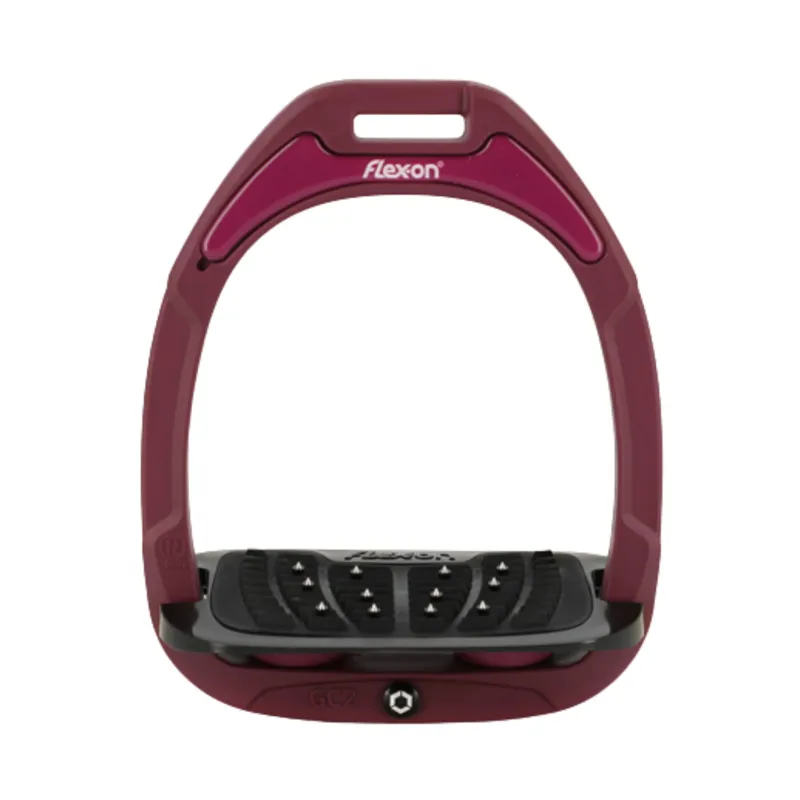 Flex-On Limited Edition Green Composite Inclined Ultra-Grip Stirrups - Plum Caspia