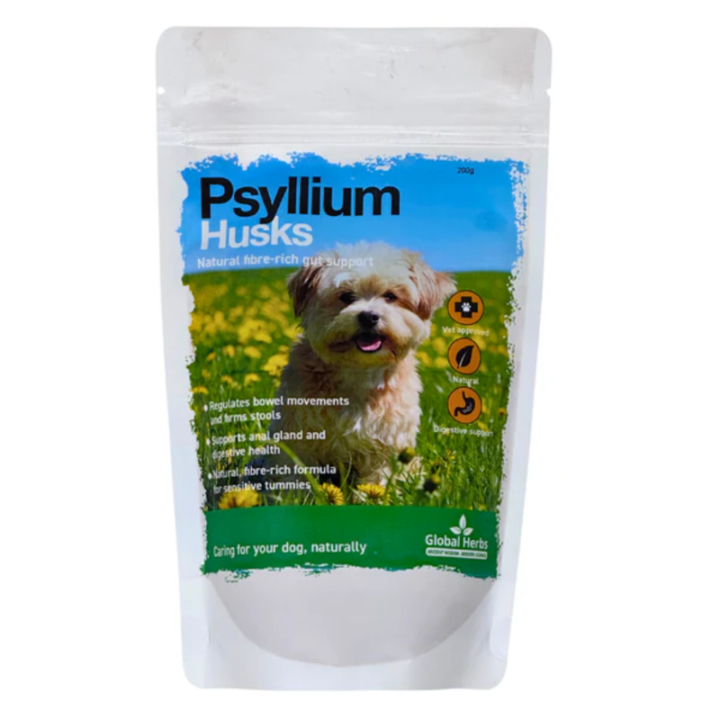 Global Herbs Canine Psyllium Husks - 200g-1