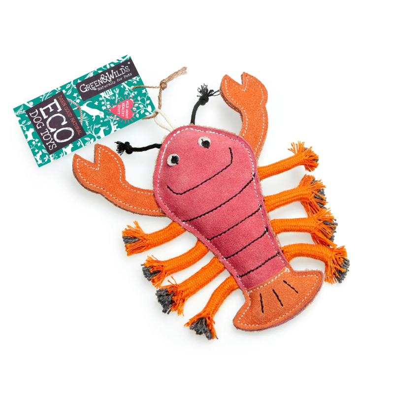 Green and Wilds Larry the Lobster Eco Dog Toy
