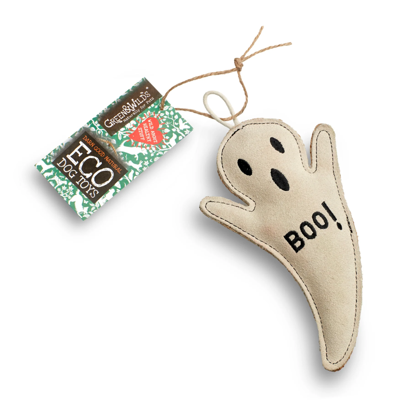 Green and Wilds Boo Hoo Ghost Eco Dog Toy