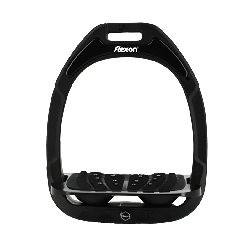 Flex-On Green Composite Inclined Ultra-Grip Stirrups - Grey/Black