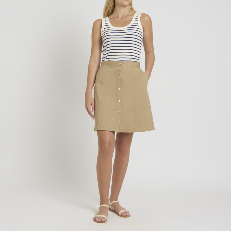 Joules Ladies Chino Skirt - Tan Brown-4