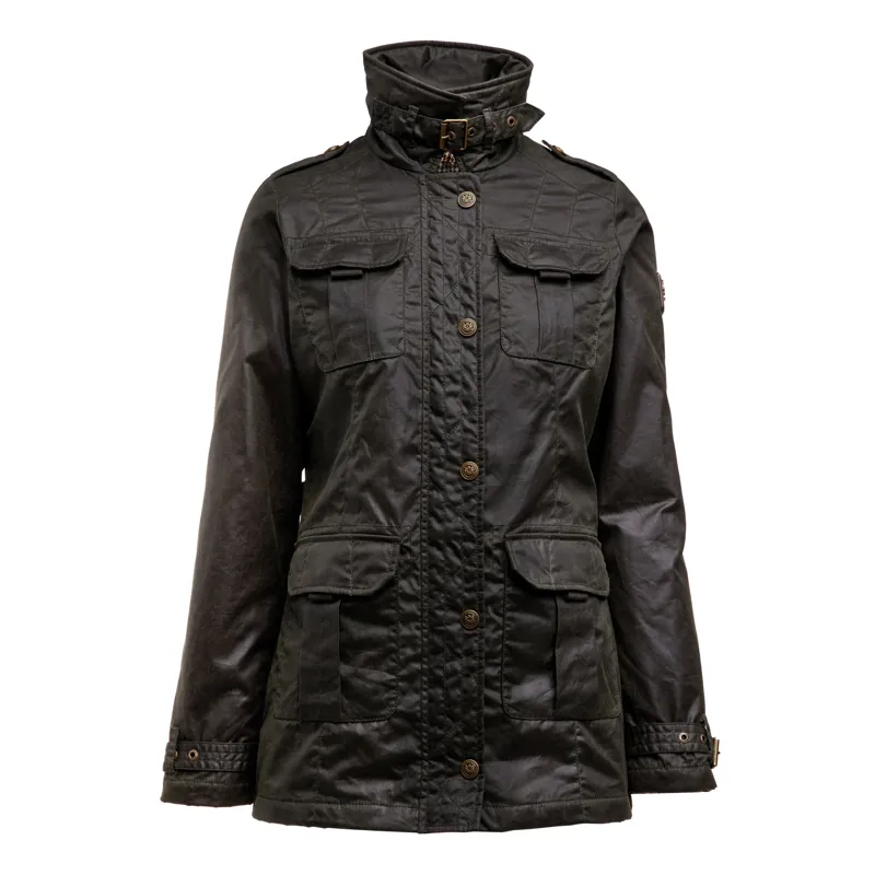 Holland Cooper Wax Artillery Jacket - Dark Olive
