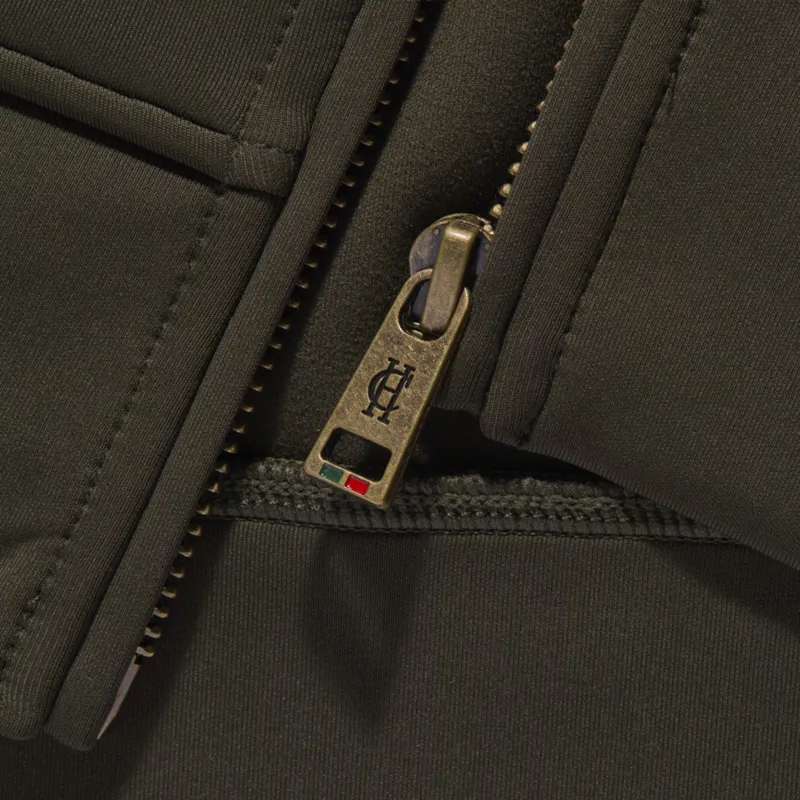 Holland Cooper Training Zip Through Sweat - Dark Olive-3