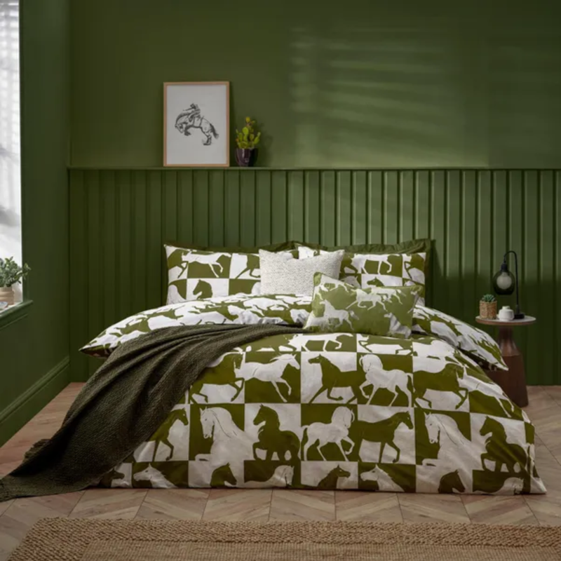 Furn Herve Reversible Duvet Set - Olive