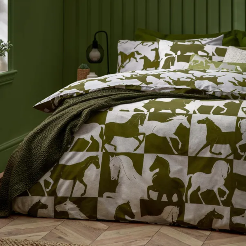 Furn Herve Reversible Duvet Set - Olive-2