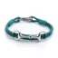 Hiho Silver Sterling Silver Snaffle Leather Bracelet - Jade